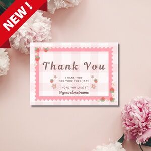 NEW Sweet Berries Thank You Card 24 Count
